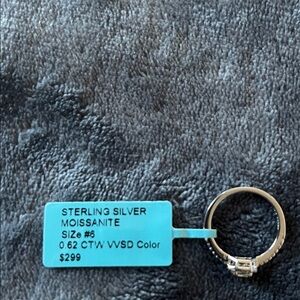 Sterling Silver Moissanite Ring